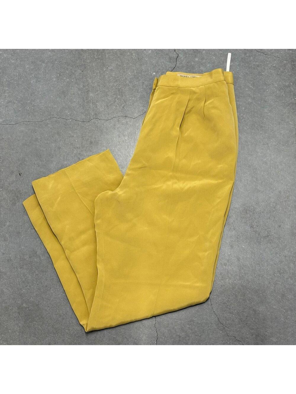 Kasper & Company ASL Yellow Silk Pants